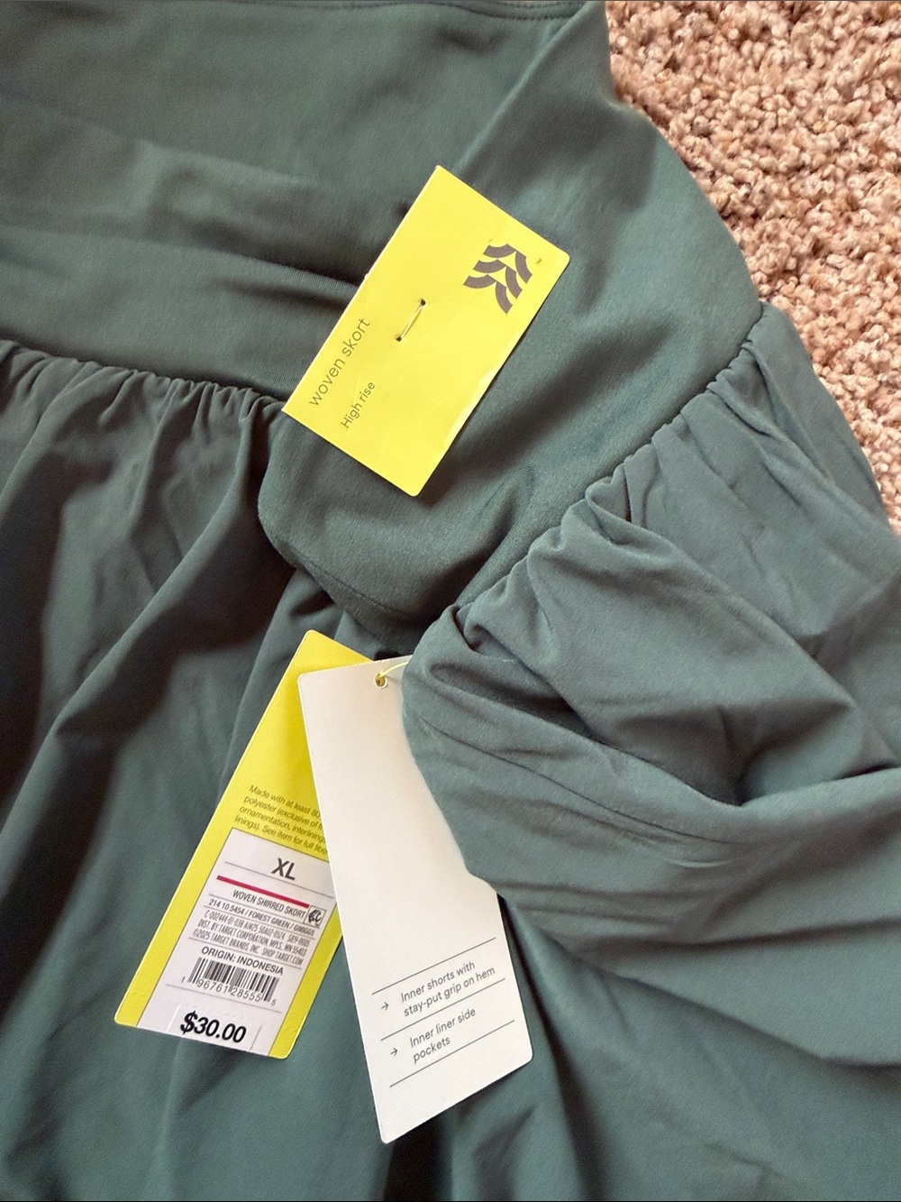 NWT All In Motion Green Skort - XL - Picture 2 of 4